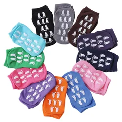 5 Pairs Spring Autumn Kids Socks Cotton Candy Color Non-slip Floor baby Toddler Socks Boys Girls children's Socks