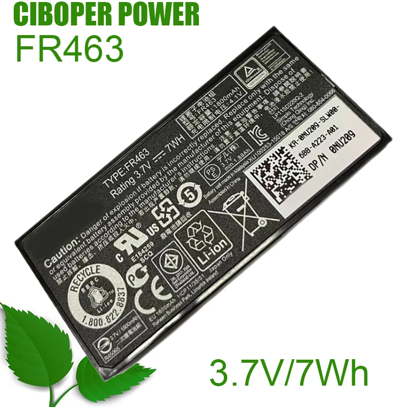 

CP Genuine Battery FR463 7Wh For Poweredge 1950 2900 2950 6850 6950 5i 6i NU209 P9110 U8735 H700 R910 R900 R710 R610 R510 R410