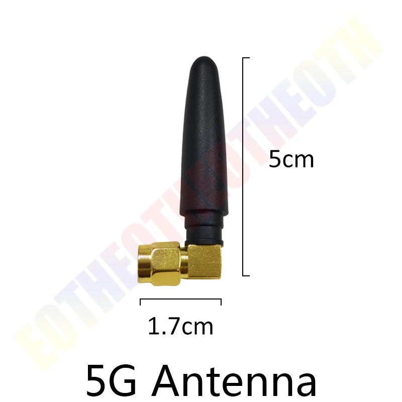 EOTH 2 sztuk 5ghz sma mężczyzna 3dbi 5cm WIFI antena IPX ipex 1 SMA kobieta pigtail przedłużacz kabla pbx iot moduł antena