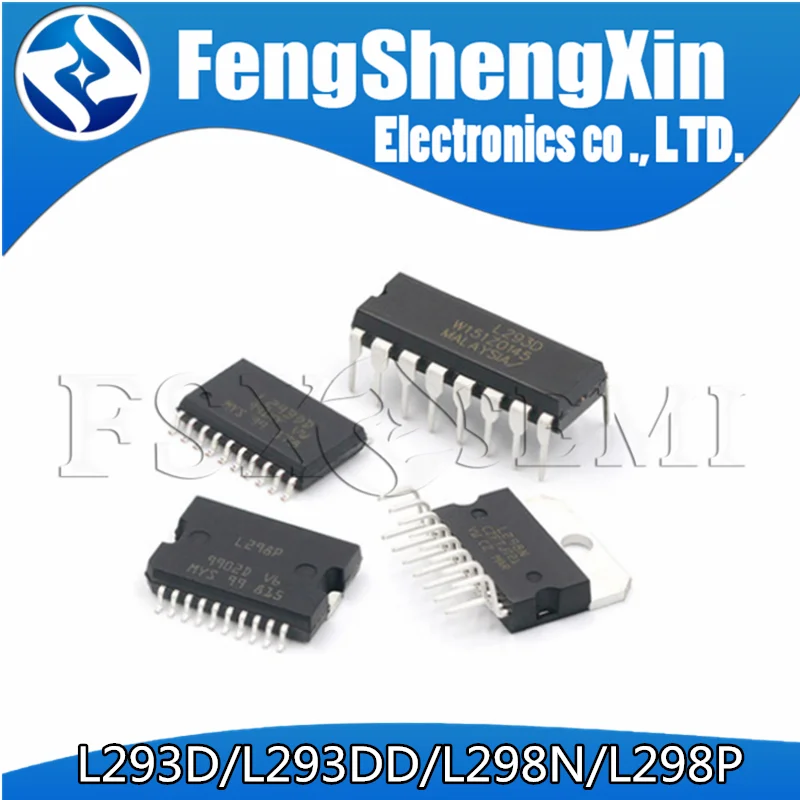 5pcs/lot L293D L293B DIP-16 L293DD SOP20 L297N DIP20 L298N ZIP-15 L298P HSOP-20  PUSH-PULL FOUR CHANNEL DRIVER WITH DIODES IC