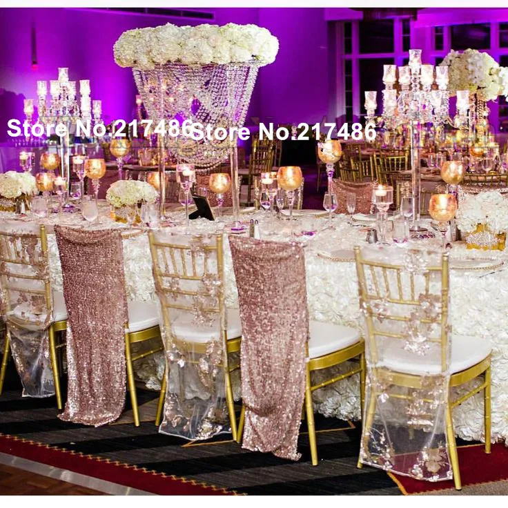 5pcs)clear arylic crystal  flower pedestal stand wedding decoration  flower stand /geometric road lead for sale senyu01080