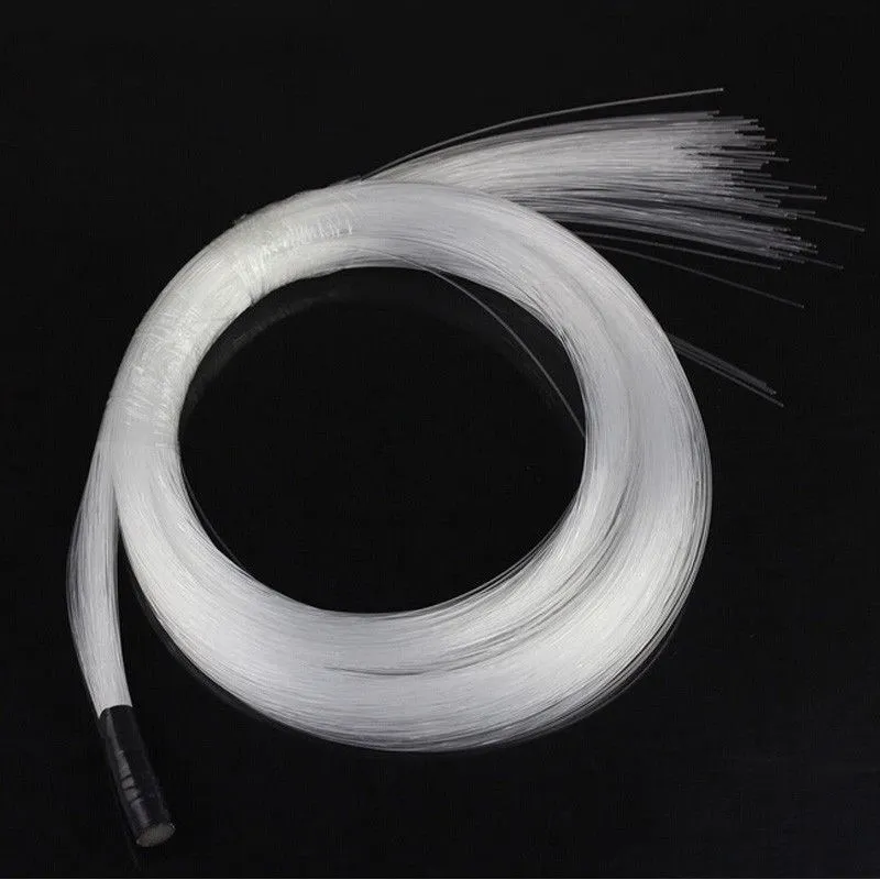 

200pcs 0.75mm(Dia.) 3M(L) PMMA Plastic optical Fiber Cable kit End Glow LED Lighting light Engine driver DIY Star Ceiling decor