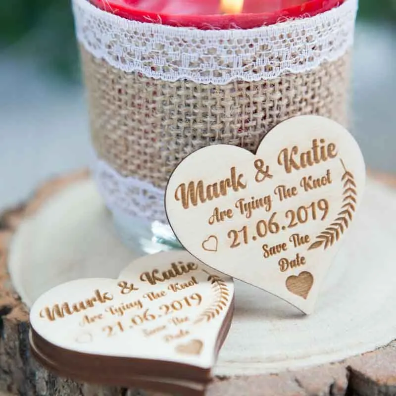 Personalised Wedding Magnet, Save the Date, Heart Fridge Magnets Decor, Custom Name, Bride To Be Decoration, Party, Invitation