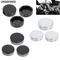 Motorcycle Upper Fork Stem Covers Nut Caps for Harley Dyna Fat Bob Super Glide FXDL 06-2017 Softail FLS Sportster XL 883 1200