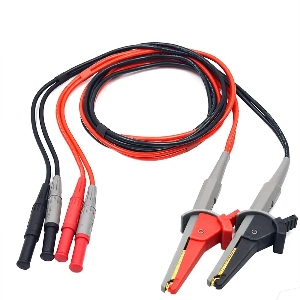 ZIBOO LC02 LCR Meter Test Leads Terminal Kelvin Clip Wires Test Leads Lead Terminal Kelvin Clip Alligator with 4mm Banana Plug.