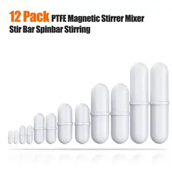 Magnetic Stir Bar PTFE Magnetic Stirrer/Mixer BarSpinbar Octagon Magnetic StirringBar12Pcs Set,White
