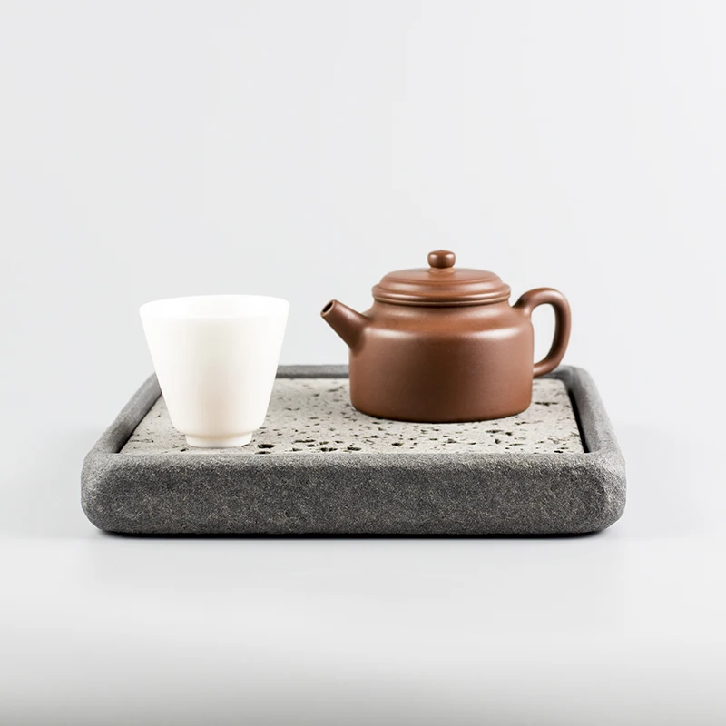 Tea Tray Teaware Home Decoration Tea Set Plate Separable Natural Stone Volcanic Rock Table Accessories Office Desk Decor Handmad