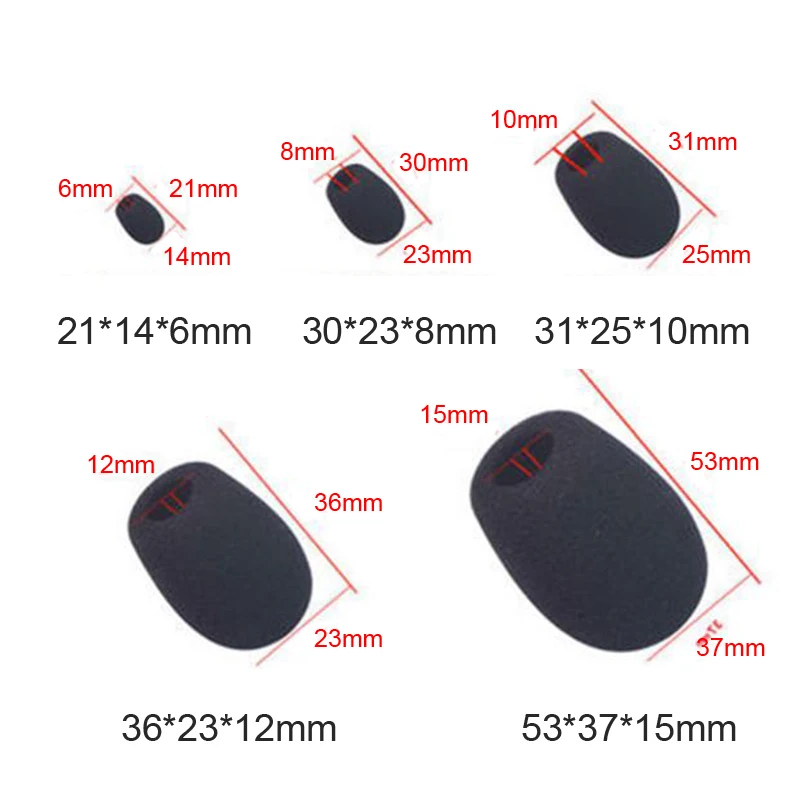 Mini Microfoon Cover Headset Vervanging Foam Mic Cover Voorruit