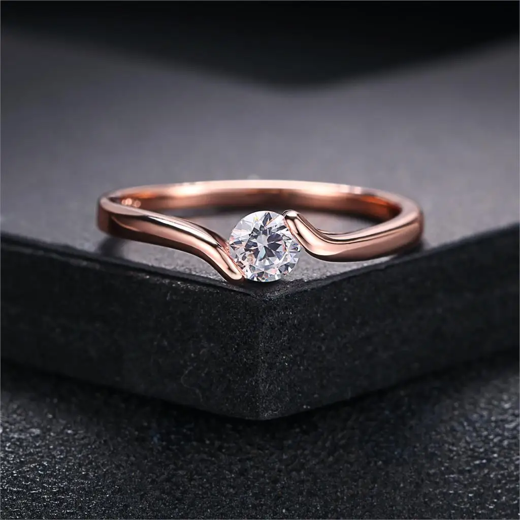 Double Fair Zirconia Engagement Rings For Bride Women Wedding Jewelry For Female Promise Rings Finger Accessories Gift DFR198