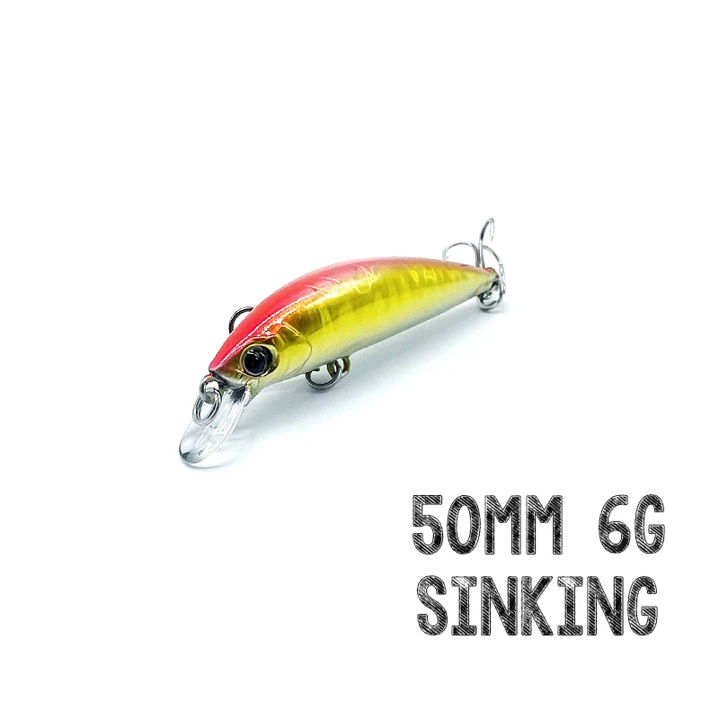 THRITOP Nowa przynęta wędkarska Twarda przynęta 5 różnych kolorów Typ Minnow Wolno tonąca 50MM 6G TP170 Szczupak Bass Akcesoria wędkarskie — zdjęcie 3