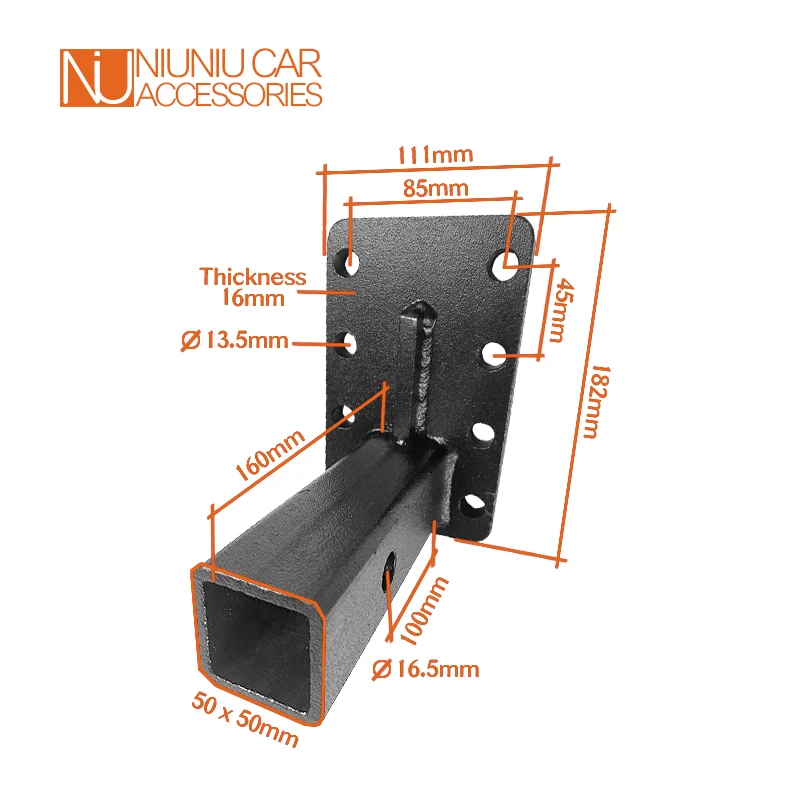 Gancho ajustável do pintle fixação base receptor dispositivo elétrico reboque engate reboque resistente rv campista caravana peças acessórios