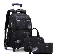 Ziranyu  School bag with wheels school backpack On wheels School Trolley backpacks bags for boys wheeled School Rolling backpack 2