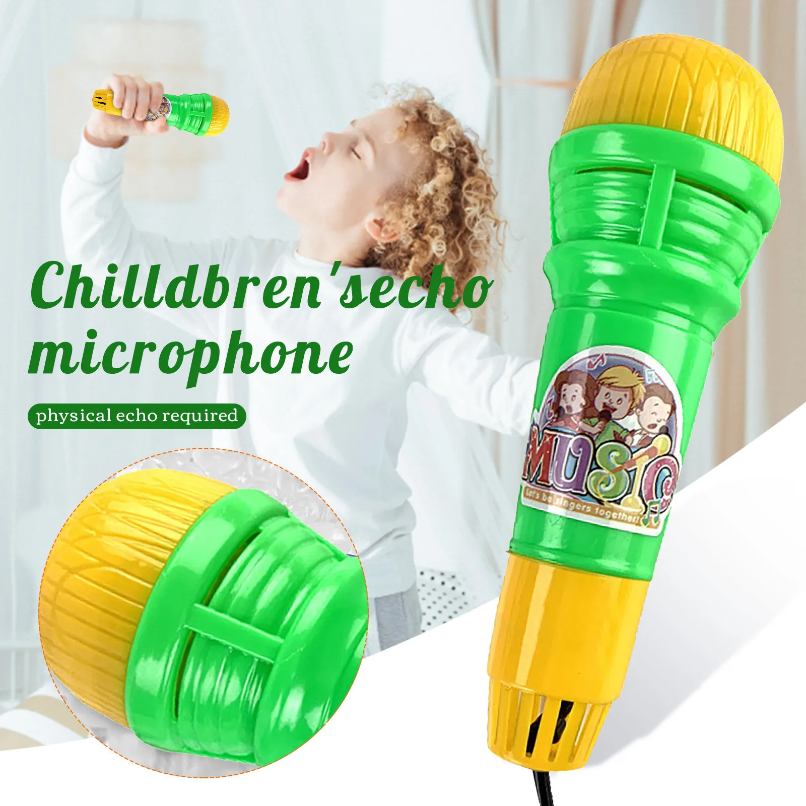 2021 New Echo Microphone With Light Sound Echo Toys Children's Gift With Electric Flash Portable Educational Toy Drop Shipping