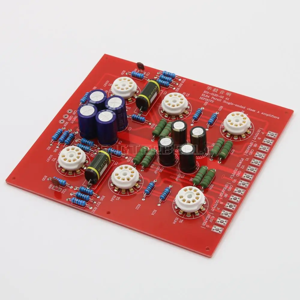 Assemble AN OTO EL84 Parallel Single-Ended Tube Audio Amplifier Board 9WX2 With Power Supply Board