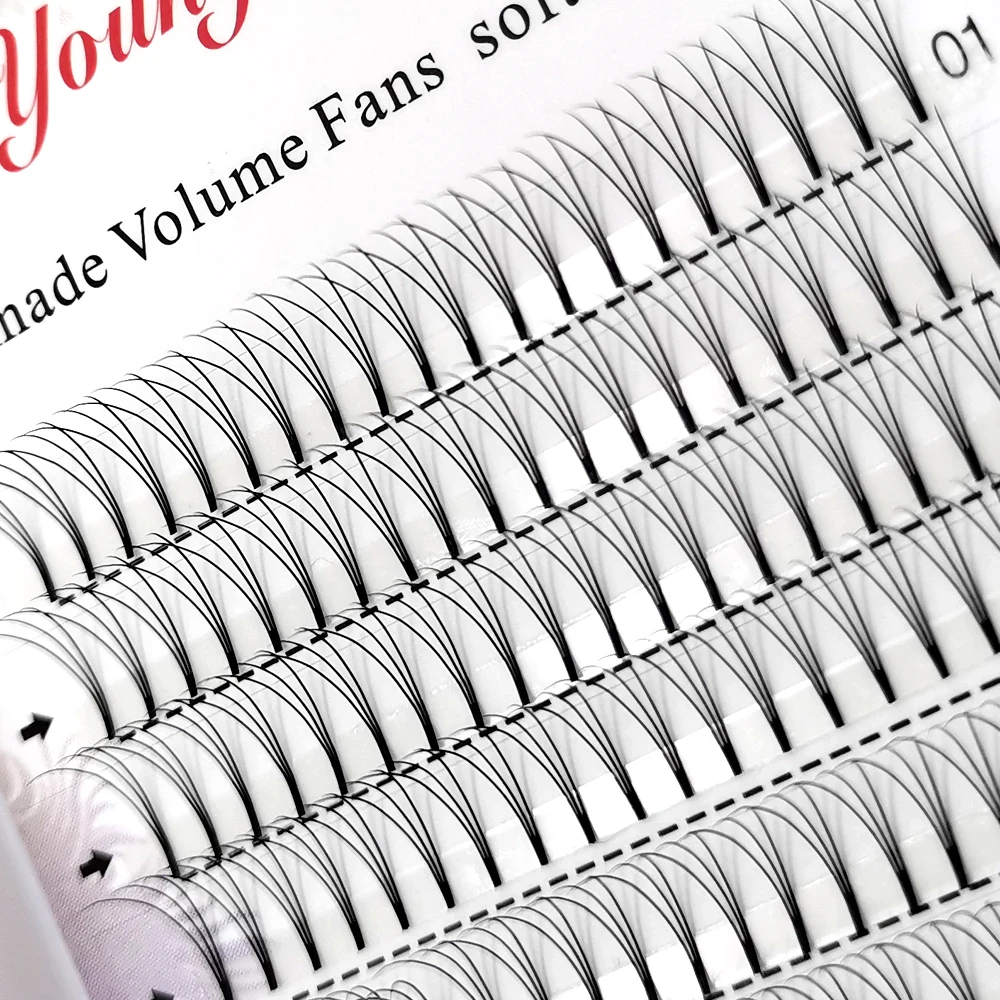 3D/4D/5d Natural Soft Mink False lashes Russian Premade Volume Fans Short Stem Individual Eyelashes Extension Make Up Tool