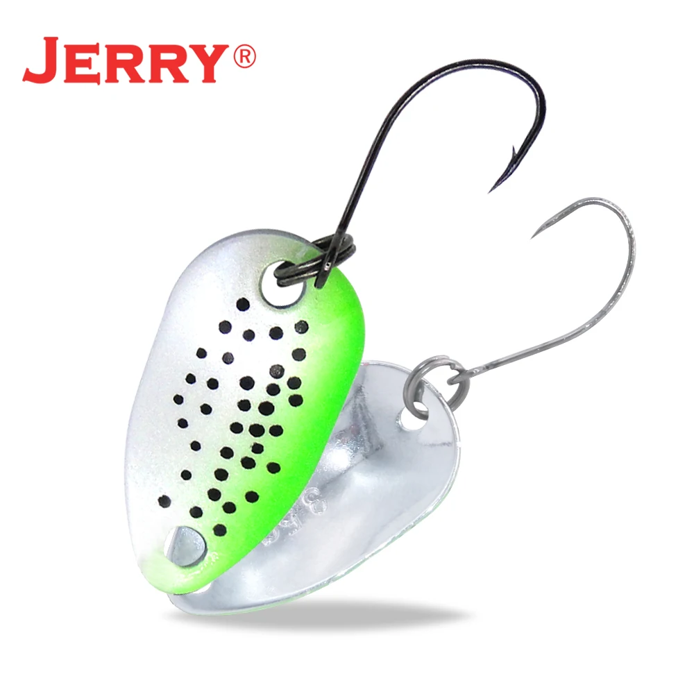 Jerry Gemini Micro Fishing Spoons Area Trout Wobbler 1pc 2g 3.5g 4.5g UV Colours Metal Lures Spinner Bait Glitters Wholesale