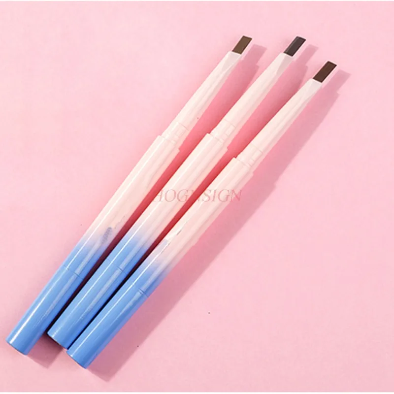 3 Pcs Double-headed Fog Eyebrow Pencil Waterproof And Sweat-proof Non-marking Lasting Natural Word Eyebrow Beginner Dyeing Sale