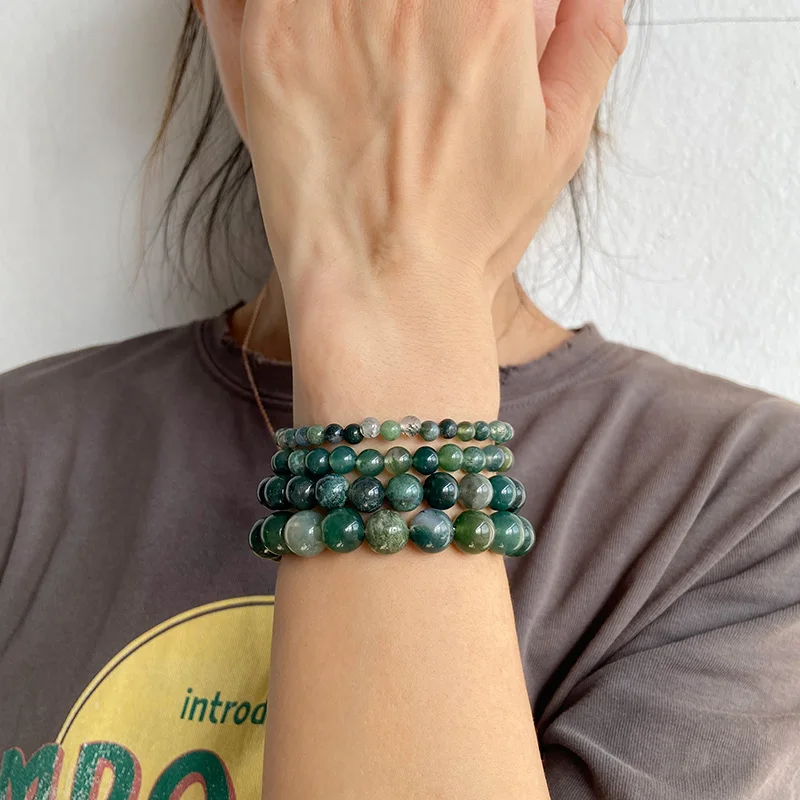 1 Pc Naturstein Armbänder Onyx Achate Runde Perlen Armreifen Für Weibliche Männer Schmuck Reiki Handgemachten Schmuck Yoga Heilung 19 CM – Detail 10