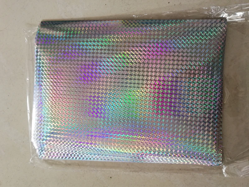 New Good Quality 50 Micron Thickness A4 Blank Square Pattern HOLOGRAM SILVER Sticker Label Paper for LASER/UV Printer Decoration
