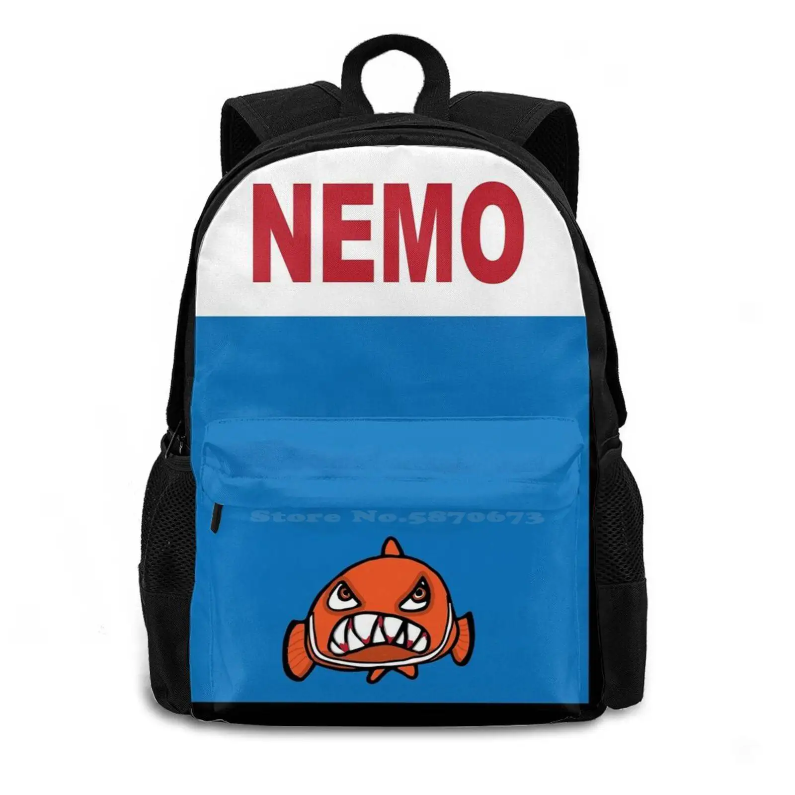 Nemo Hot Sale Schoolbag Backpack Fashion Bags Pixar Fish Jaws Shark