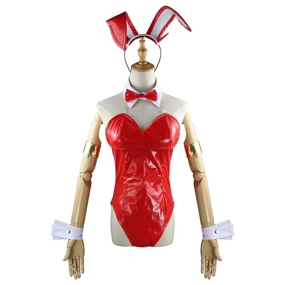 Darling In De Franxx Cosplay Kostuum Nul Twee Bunny Girl Sexy Kostuum Vrouwen Meisjes Jumpsuit Rood Lederen Sets C125M158