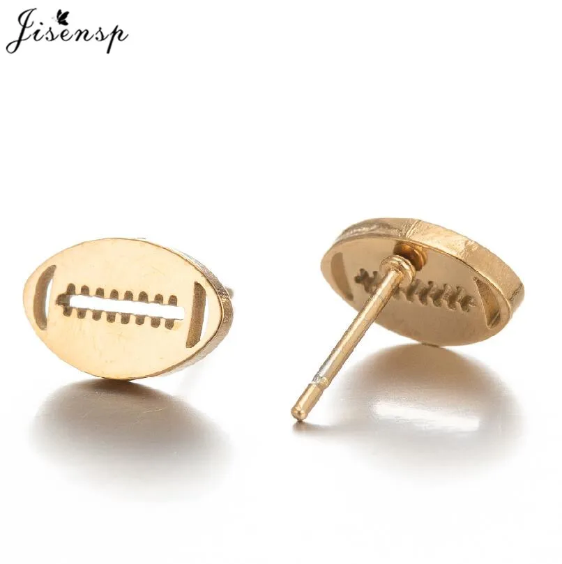 Punk Sports Jewelry Earing for Men Women Stainless Steel Baseball Football Basketball Studs Earrings Club Party Pendientes Mujer