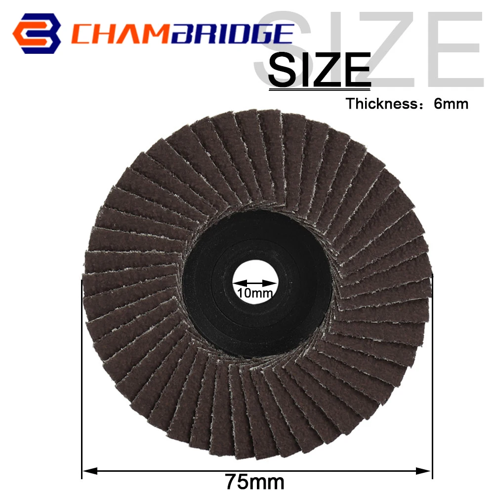 3 Inch Platte Flap Schijven 75Mm Grit 80 Schuurschijven Schurende Flap Slijpen Wielen Bladen Hout Snijden Voor Hoek grinder 1-15Pcs