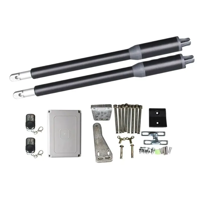 Black Automatic Swing Gate Opener Motor Dual Arm Opener Operator Linear Actuators With Remote Controls Optional