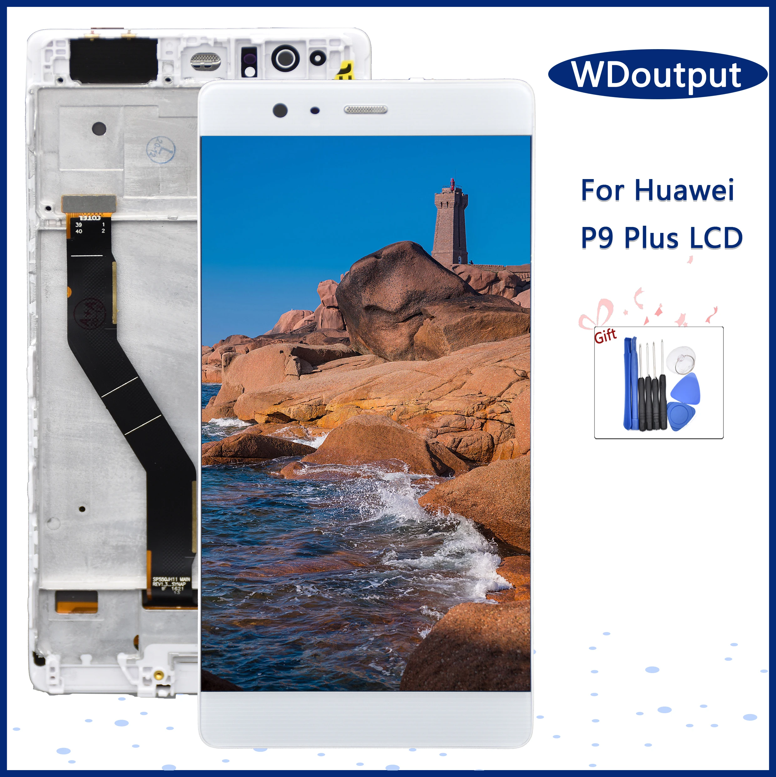 For Huawei P9plus LCD Display Touch Screen Digitizer Assembly Huawei P9 Plus EVA-L09 VIE-L09 AL10 Replacement Parts With Frame