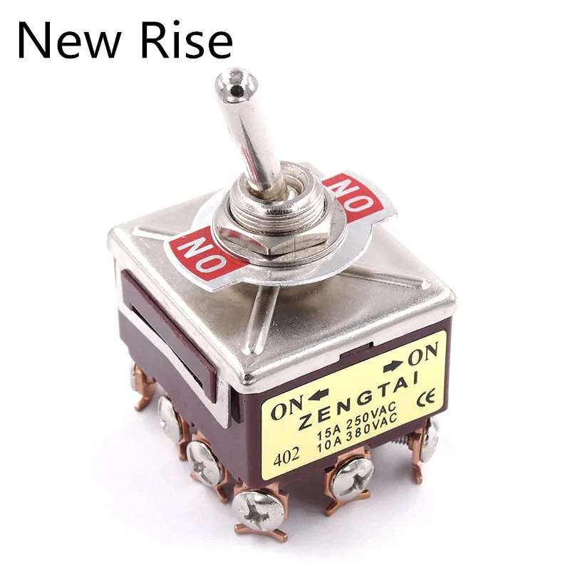 1PC 2 Position Toggle Switch 3PDT 12Pin 10A/380VAC 15A/250VAC 12 Screw Terminals E-TEN402 ZT-402