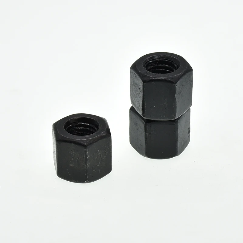 M6 M8 M12 M10 M14 M16 M18 M20 M22 M24 M27 Black Carbon Steel Hexagon Thick Nuts