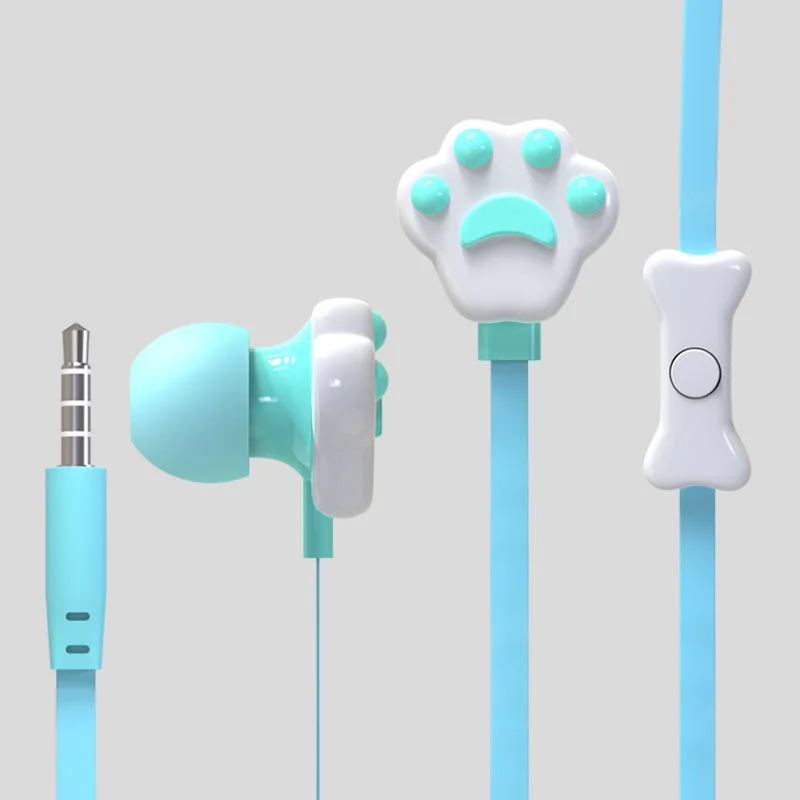 سماعات أذن CHYI-Cat Paw الموسيقية ، سماعات أذن داخل الأذن ، ستيريو HiFi ، سماعة أذن ، ملونة ، رخيصة الثمن ، سماعة أذن لهاتف iPhone