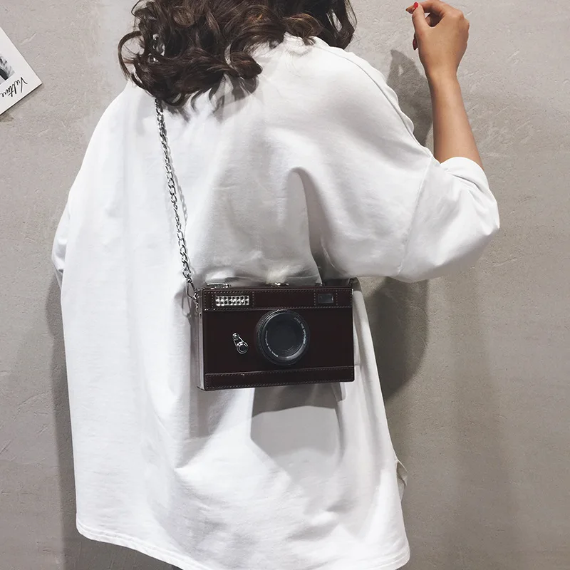 Designer Camera Shape Bags For Women 2019 Luxury Handbags Women Bags Box Shape Travel Purse Chains Shoulder Messenger Bags
