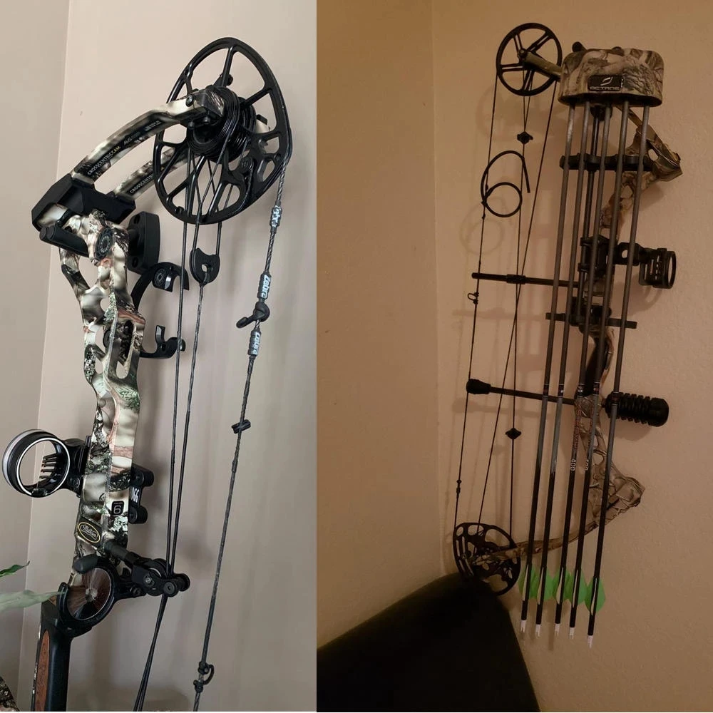 Stojaki na broń do montażu na ścianie pistolet witryna wieszak do karabinów, strzelb, pistoletów, Airsoft, łuk złożony i kij bejzbolowy, 4 sztuki