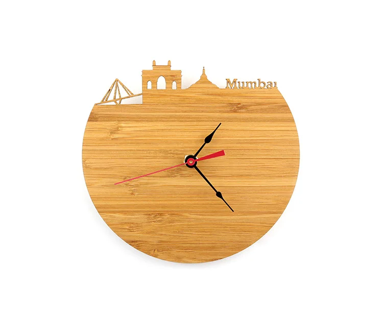 

New York Skyline Wall Clock Living Room Office Wall Wall Table Quartz Clock City Silhouette