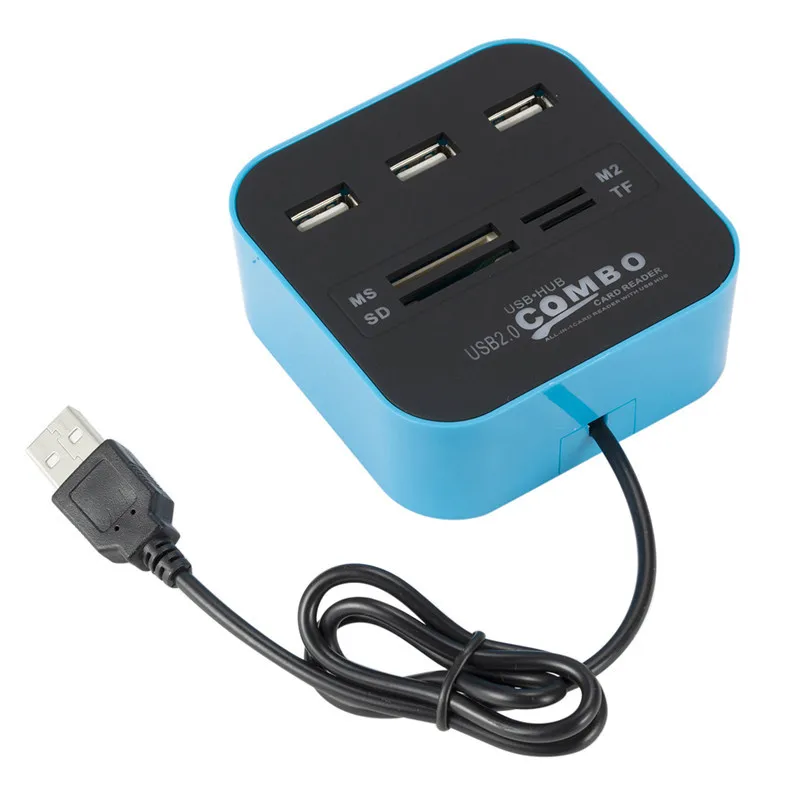 Combohub Multi-function Card Reader 2.0 USBHUB2.0 All-in-one Combo Splitter Can OEM Use High-speed Chip