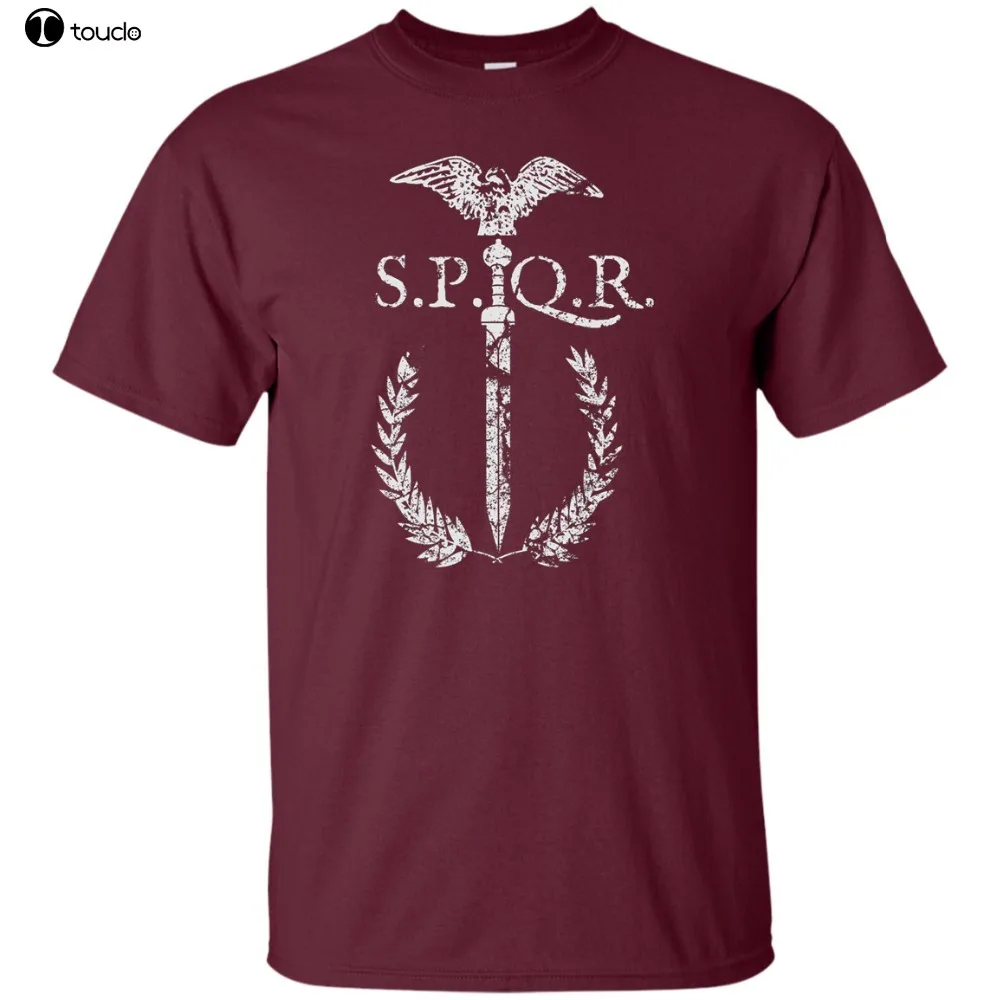 Spqr Roman Gladius Eagle Rome Empire Wreath Sword Legion Gladiator Emblem  Men T Shirt Fashion O-Neck Homme Create T Shirt