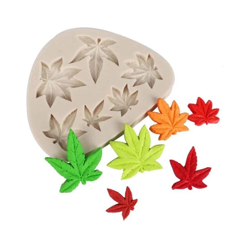 Maple leaves Shapes 100% Platinum Silicone Sugarcraft Mould, Fondant Cake Decorating Tools Bakeware