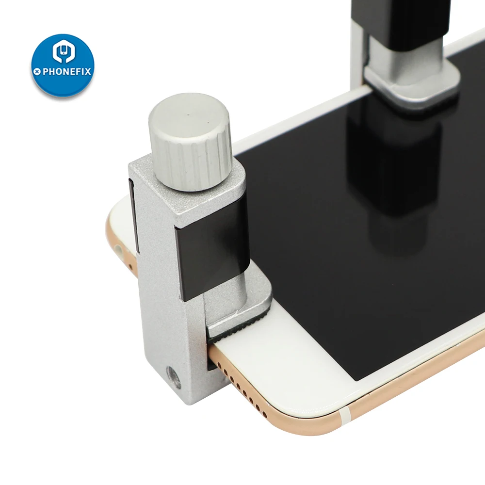 Kit de conserto de celular com braçadeira, suporte de metal para reparo e manutenção de iphone, tela lcd e samsung
