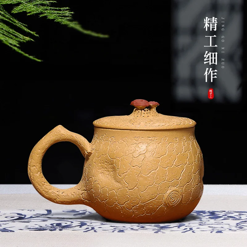 |Zisha Cup Yixing Mingjia pure handmade raw ore section mud supply spring cup office cup cover cup drink tea cup