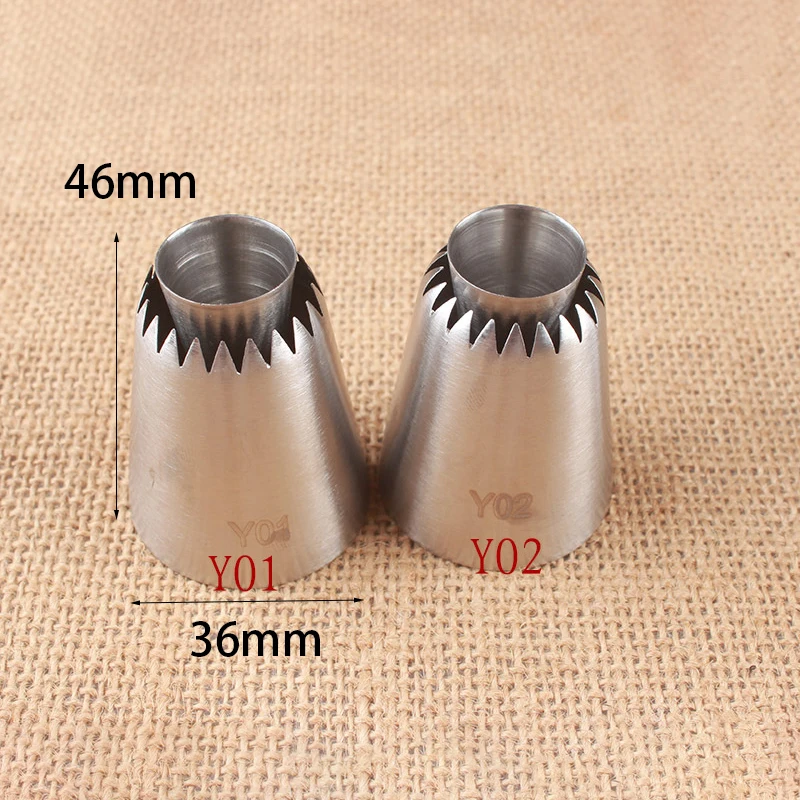 1-2pcs Nozzles For Confectionery Cake Tools Stainless Steel Pastry And Bakery Accessories Baking Accessories And Tools