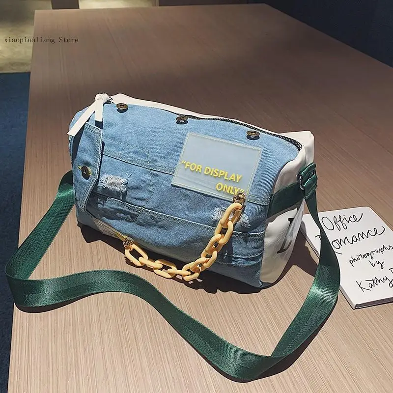 Women Bags Luxury Blue Jeans Crossbody Bag Female Big Purse Fashion Denim Women Shoulder Bags Large Capacity Travel Bag Designer