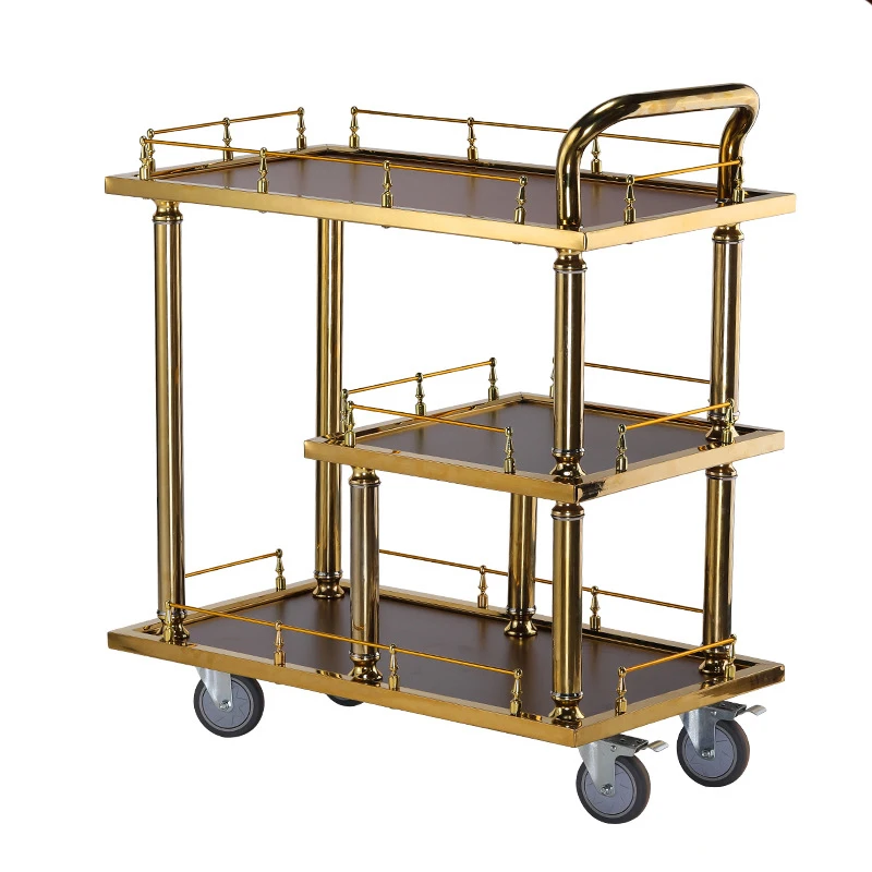 

Manufacturer Supply 3 Tier restaurant Hotel Wine Trolley Liquor Trolley