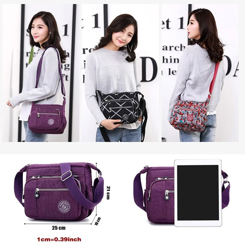 New Nylon Handbags Messenger Bag Waterproof Oxford Cloth Bag Canvas Shoulder Bag To Collect Wallet Diagonal Bag Female