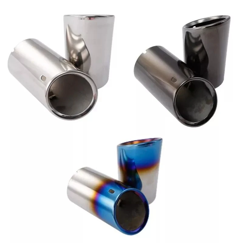 2Pcs/Set Car Accessories For Volkswagen Polo Golf 6 Jetta MK6 1.4T VW Golf 7 MK7 Bora Auto Car Exhaust Tip Muffler Pipe Covers