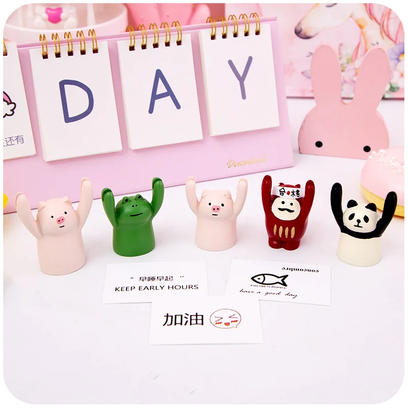 Cute celebrity piglet creative small ornaments diy notes office desktop girl heart mini home decorations kawaii school supplies