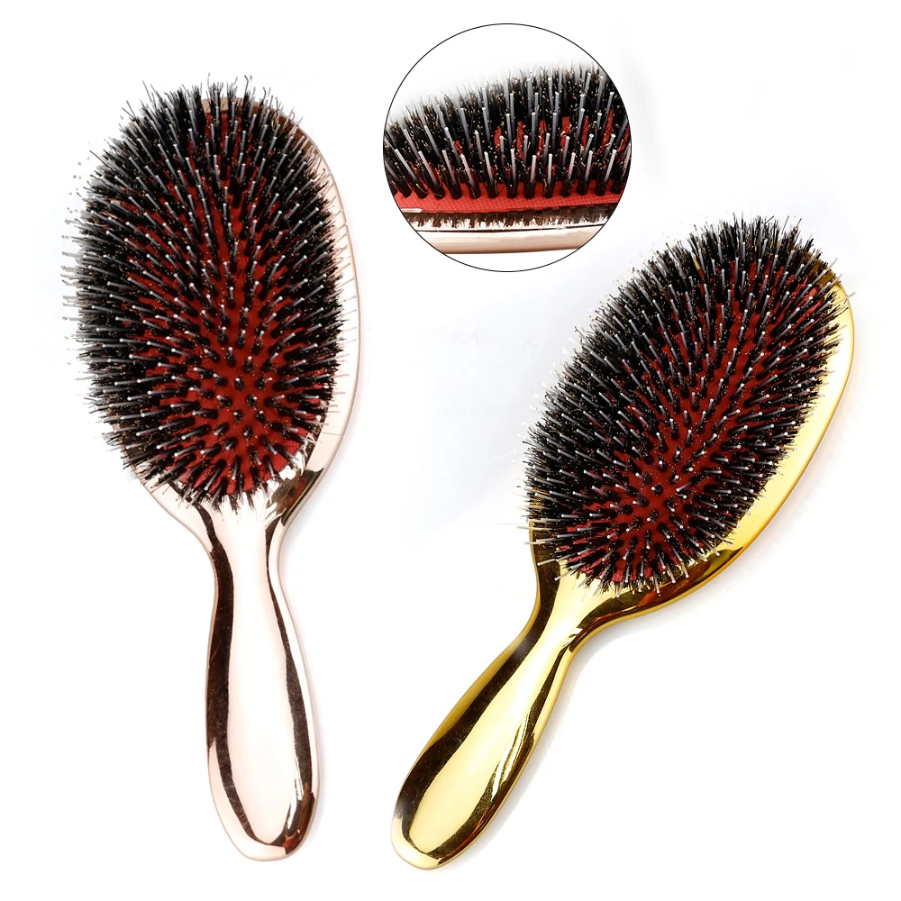 الخنزير الخشن المرأة فرشاة الشعر أمشاط للعناية بالشعر مجعد Detangler فرشاة الجملة المهنية صالون تصفيف الشعر أداة التصميم