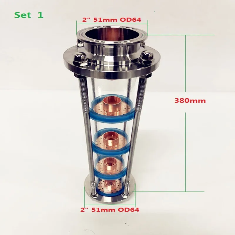 Free Shipping Borosilicate Glass Column, Outer Diameter 60mm ,Inside Diameter 50mm, Height 75mm For 2\