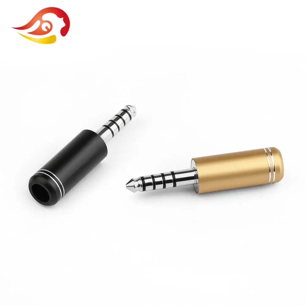 QYFANG 4.4mm Audio Jack 5 Poles Earphone Plug Metal Adapter For NW-WM1Z/A HiFi Headphone Rhodium Plated Copper Wire Connector