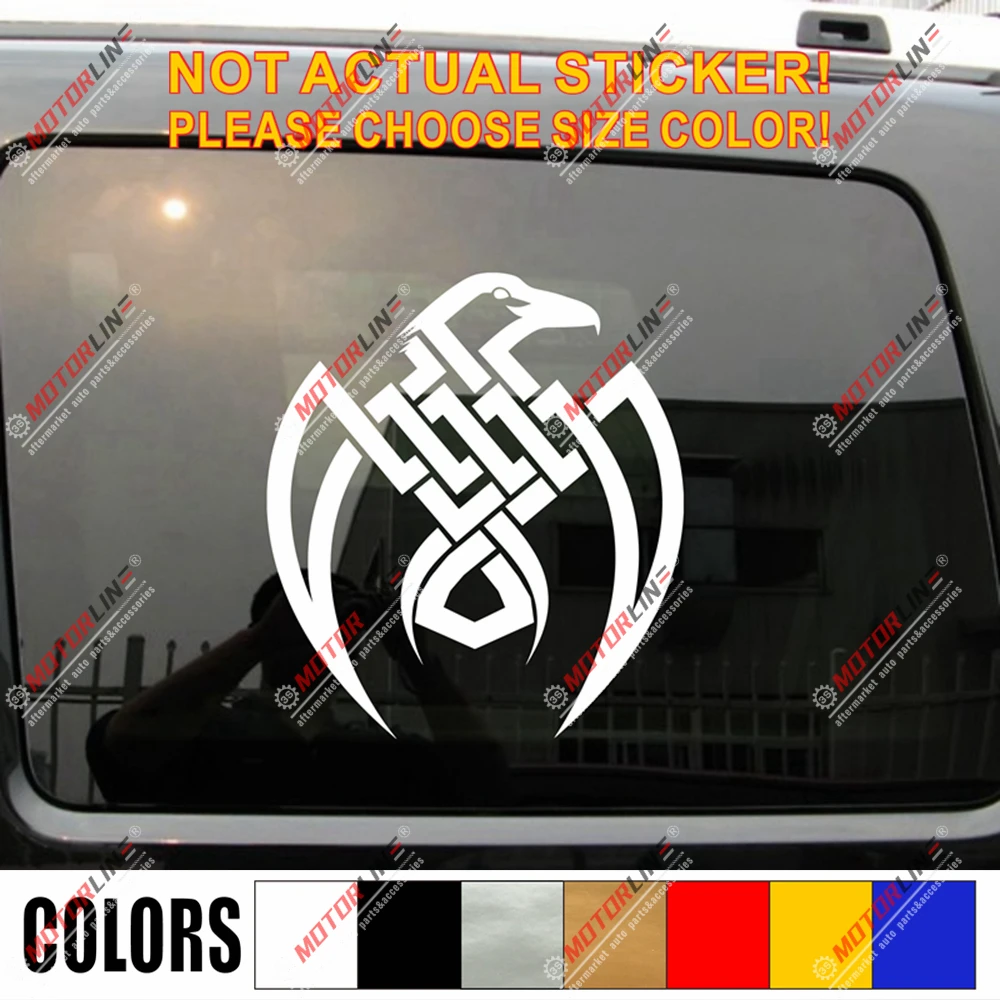 Odin Raven Decal Sticker Viking Norse Nord Norway Car Vinyl knot c